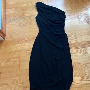 Lauren one shoulder dress. Tight fitting and stretchy.